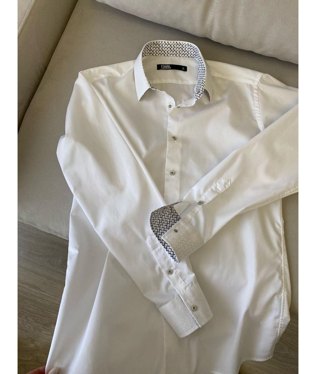 KARL LAGERFELD Белая хлопковая классическая рубашка, фото 5