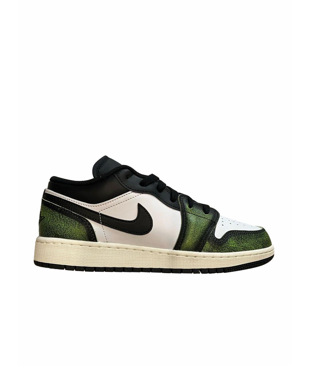 JORDAN Зеленые кроссовки из искусственной кожи, фото 1