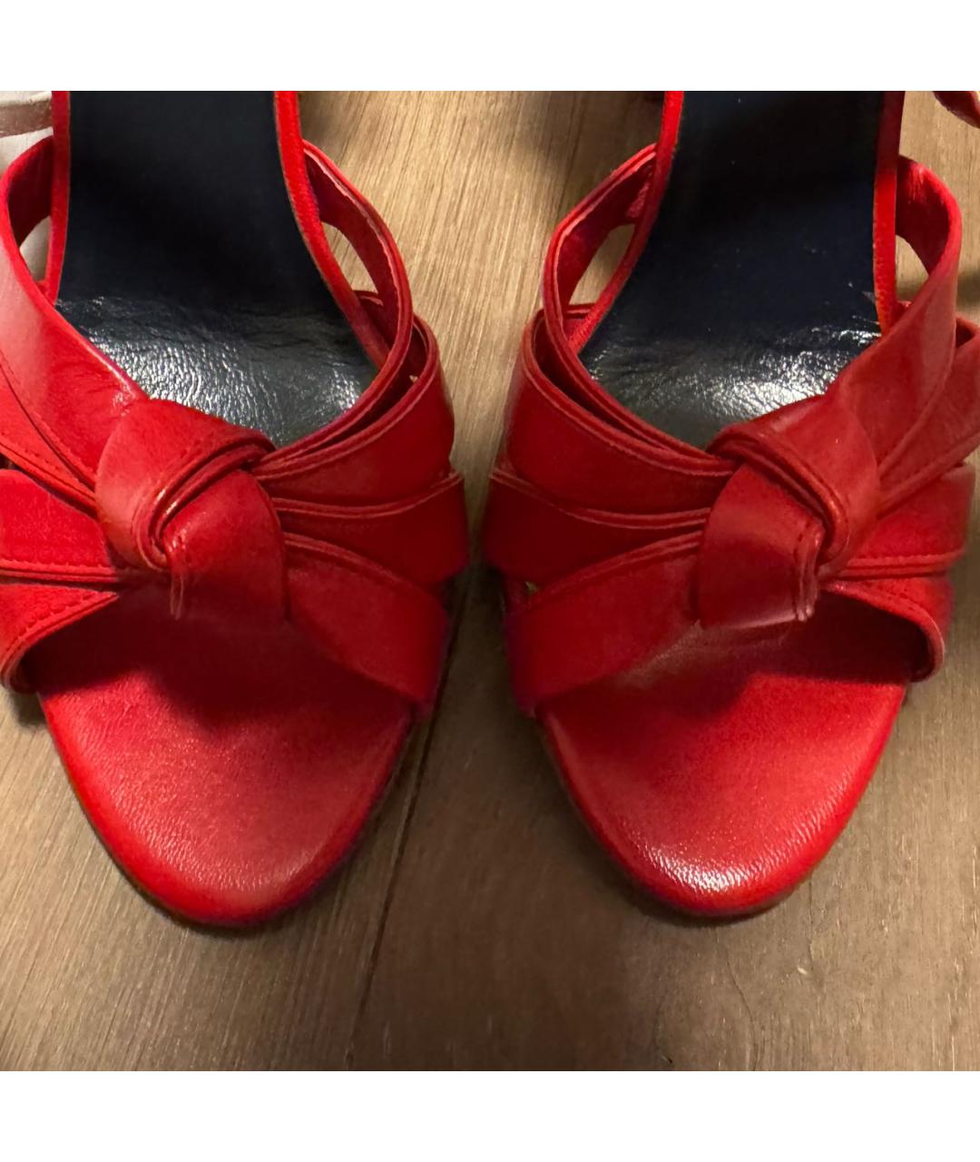 CELINE Красные кожаные туфли, фото 6