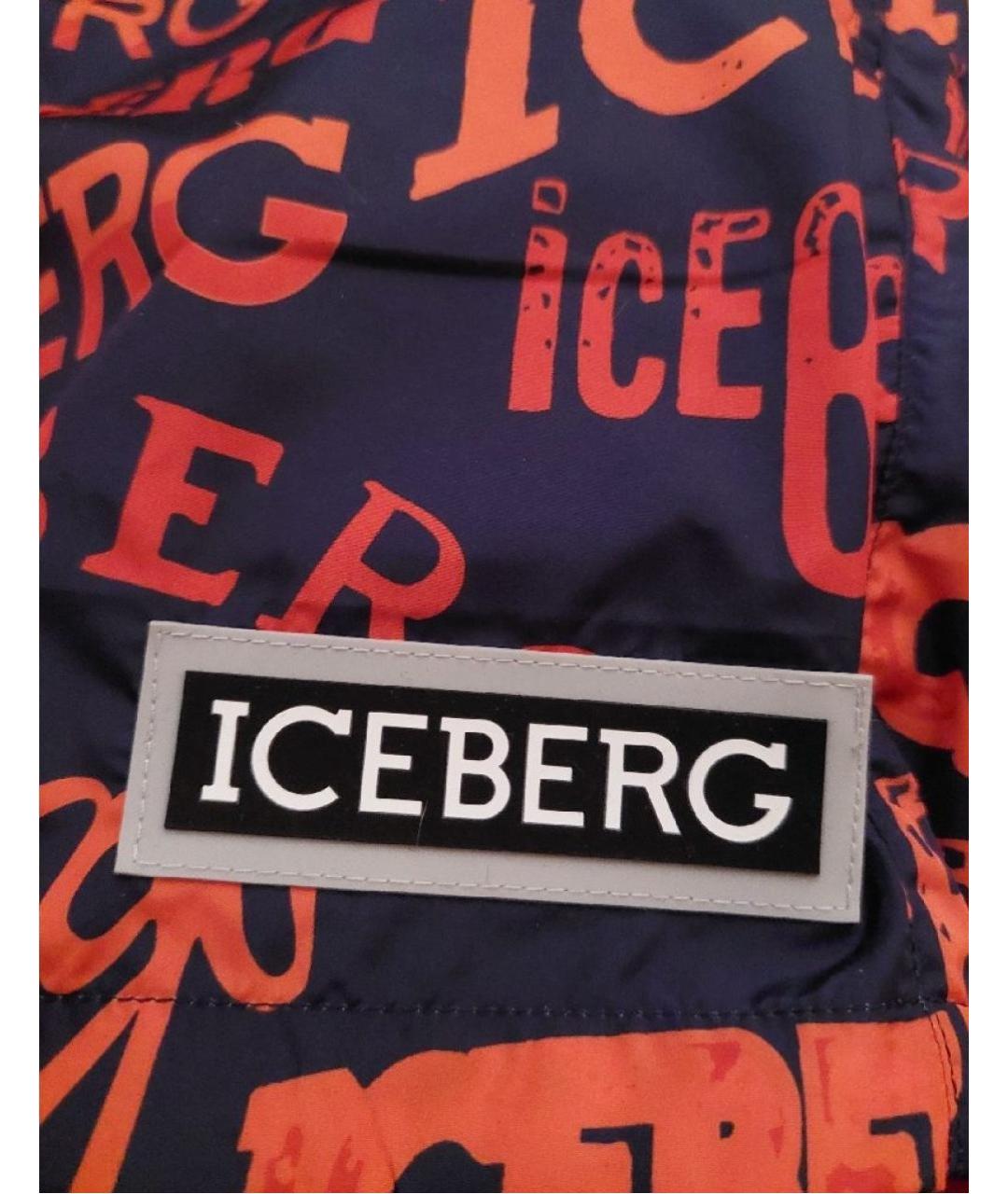ICEBERG Темно-синие полиэстеровые шорты, фото 4
