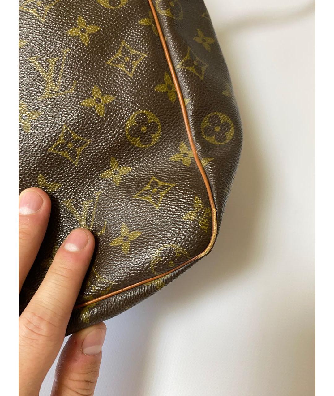 LOUIS VUITTON Коричневая кожаная сумка на плечо, фото 6