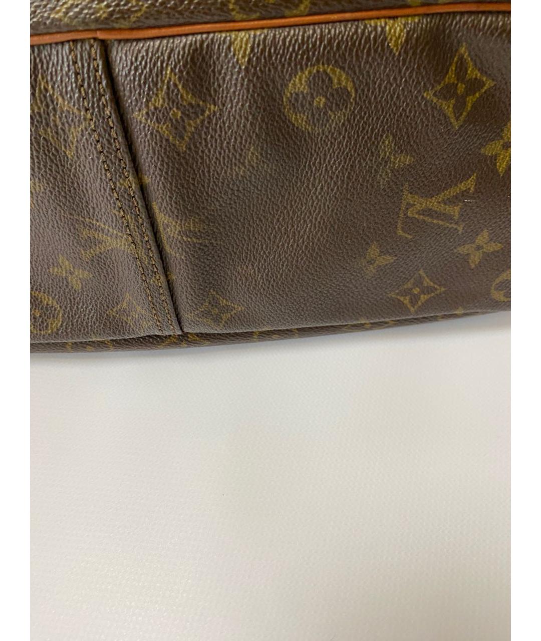 LOUIS VUITTON Коричневая кожаная сумка на плечо, фото 5