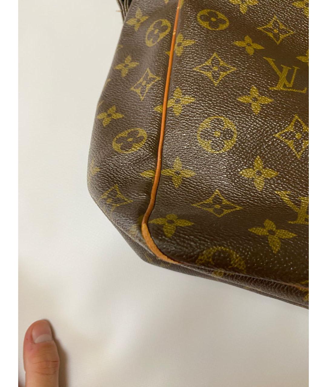 LOUIS VUITTON Коричневая кожаная сумка на плечо, фото 7