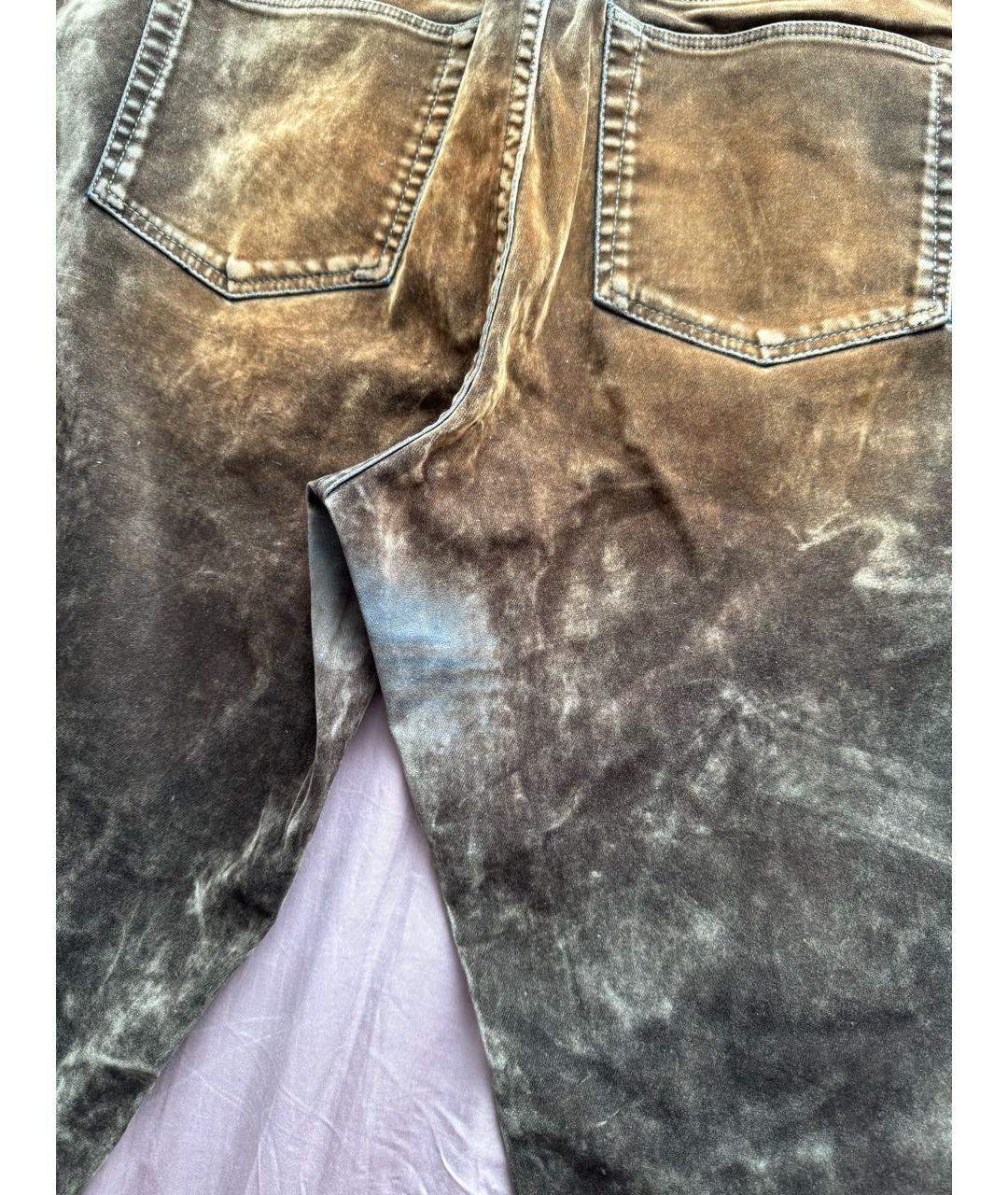 RALPH LAUREN PURPLE LABEL Коричневые хлопко-эластановые прямые джинсы, фото 7