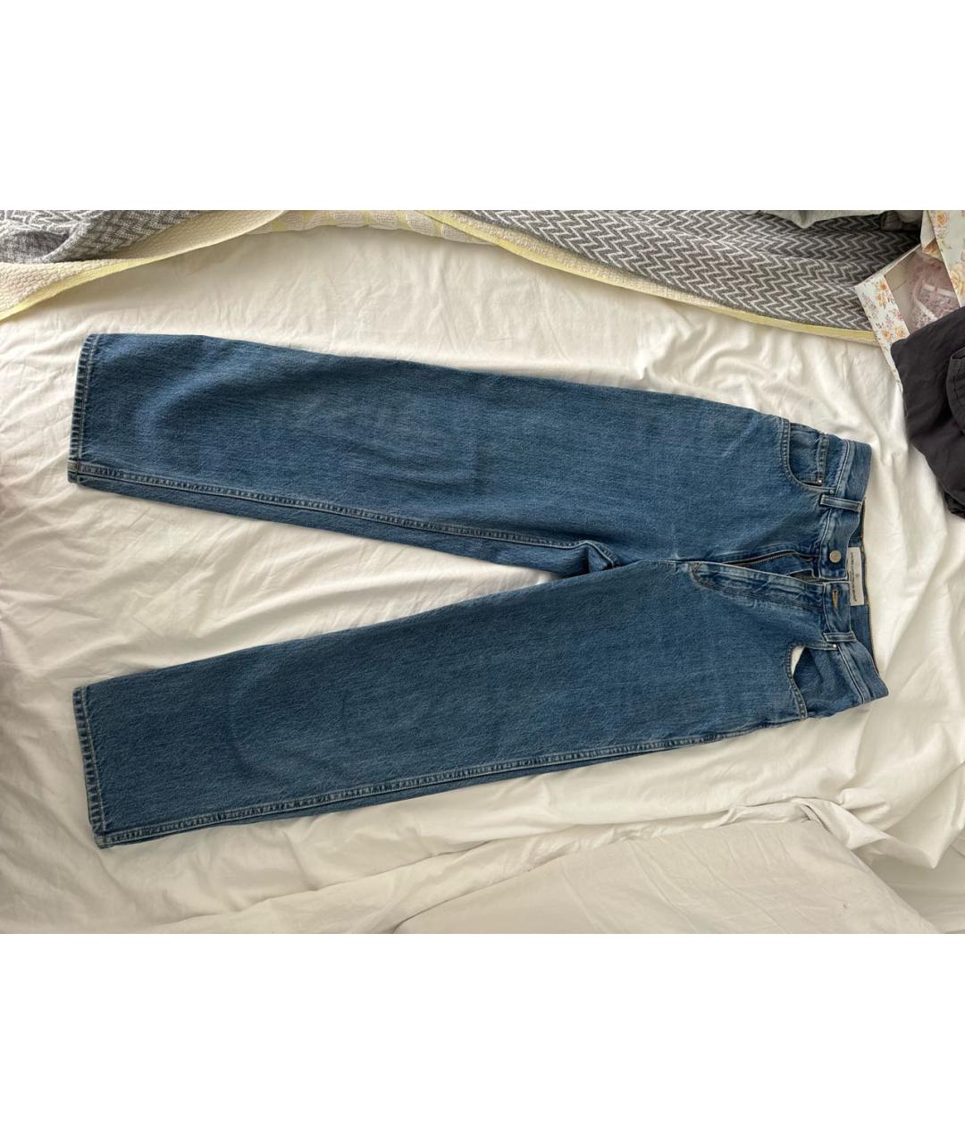 GOLDEN GOOSE DELUXE BRAND Синие хлопковые прямые джинсы, фото 6