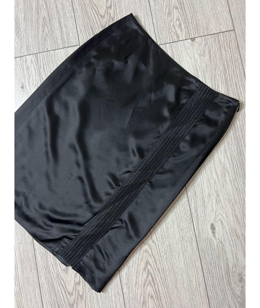 BALENCIAGA Черная вискозная юбка мини, фото 2
