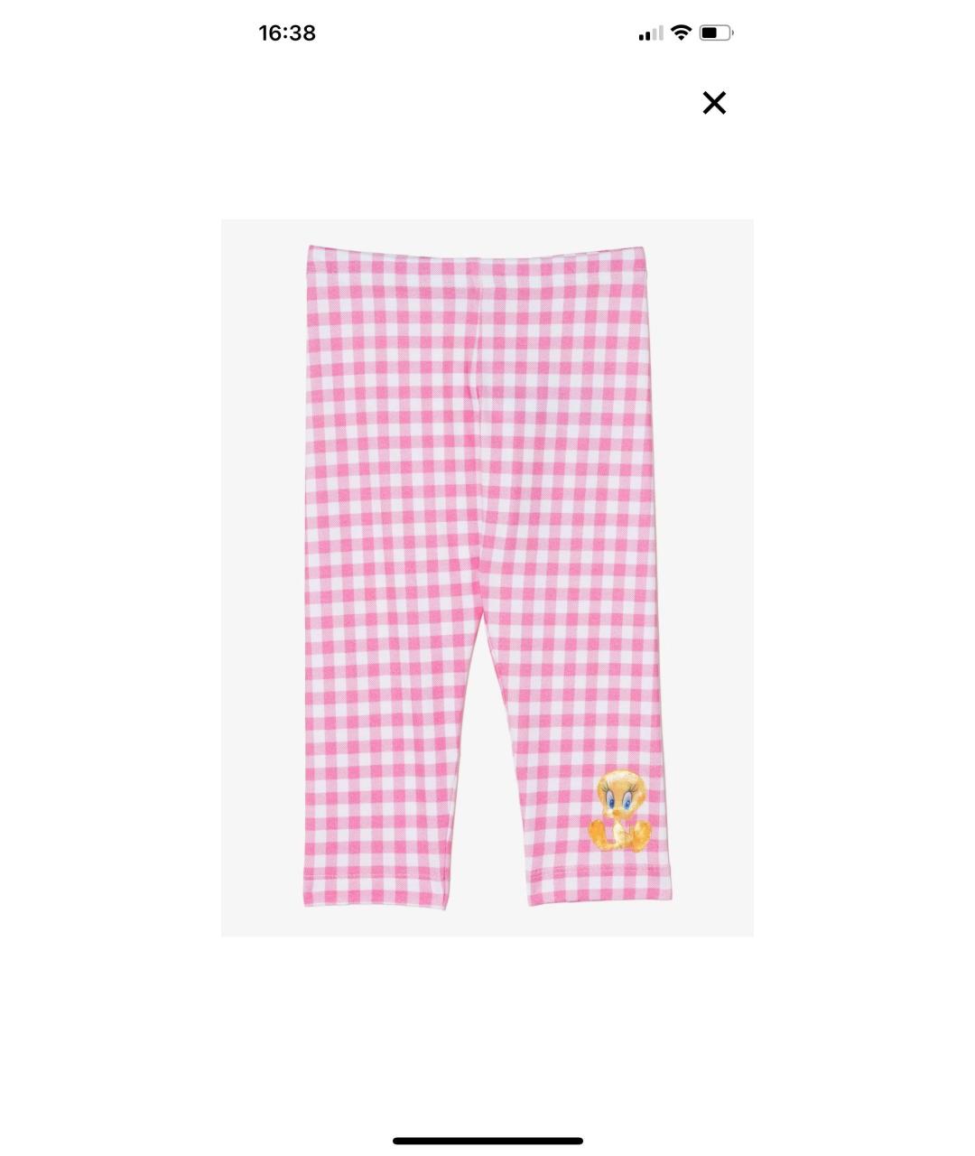 MONNALISA Розовые хлопковые брюки и шорты, фото 7