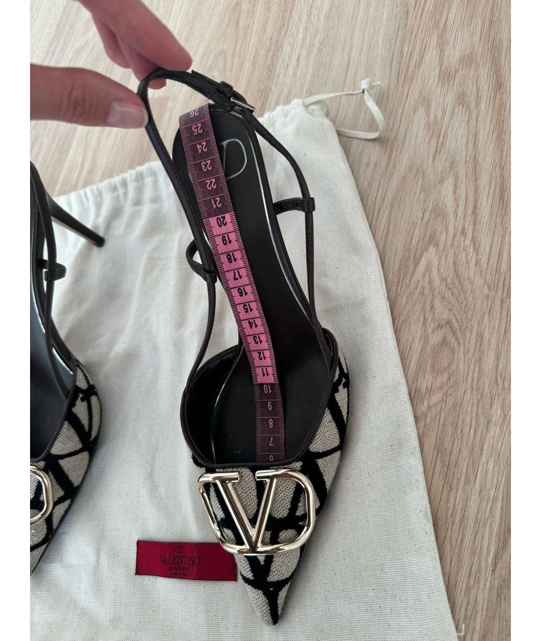 VALENTINO Коричневые текстильные туфли, фото 5