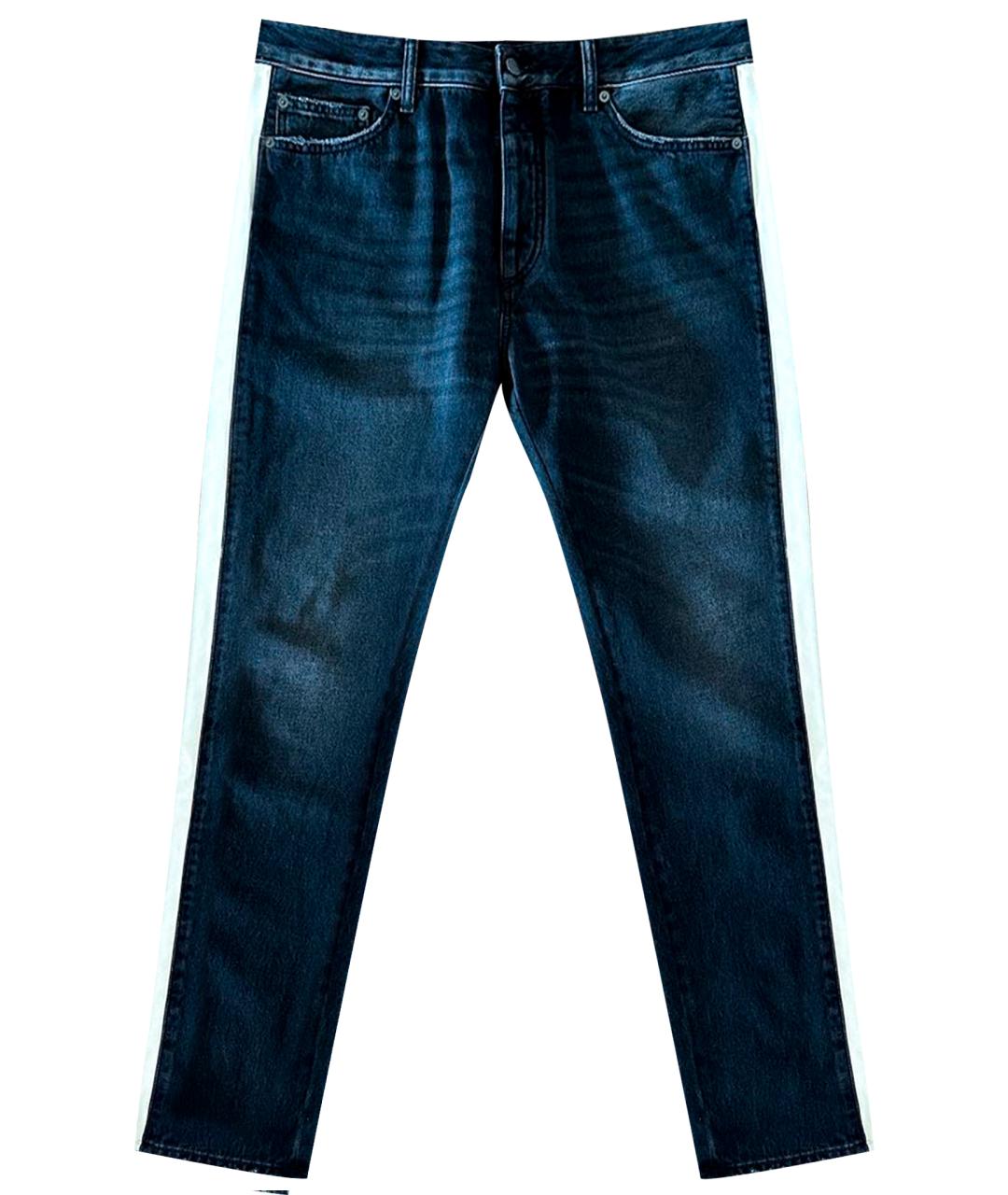 PALM ANGELS Черные хлопковые прямые джинсы, фото 1