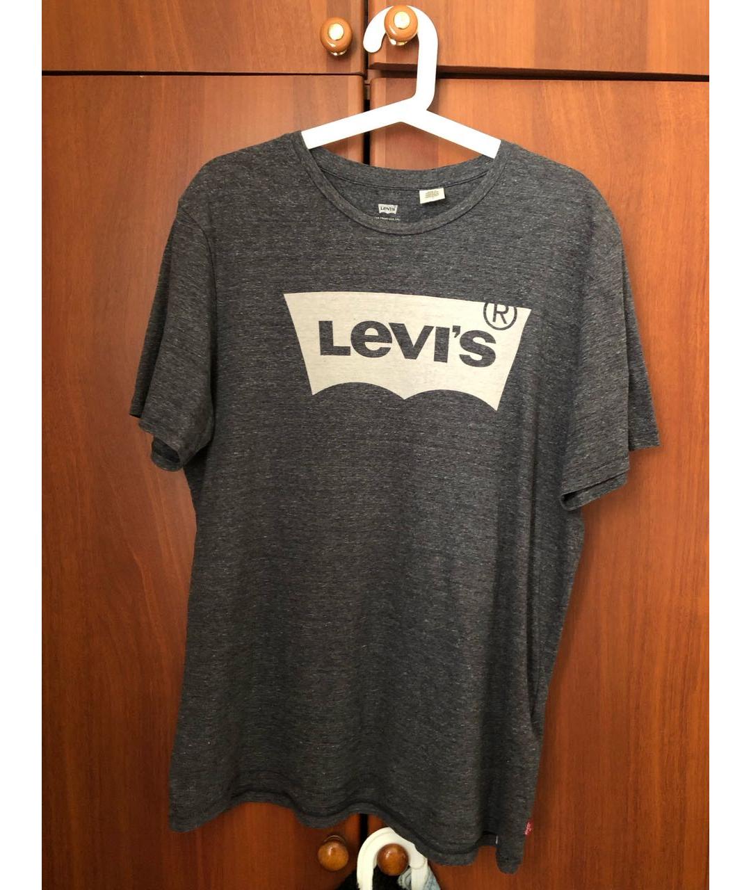 LEVI'S Серая хлопковая футболка, фото 7