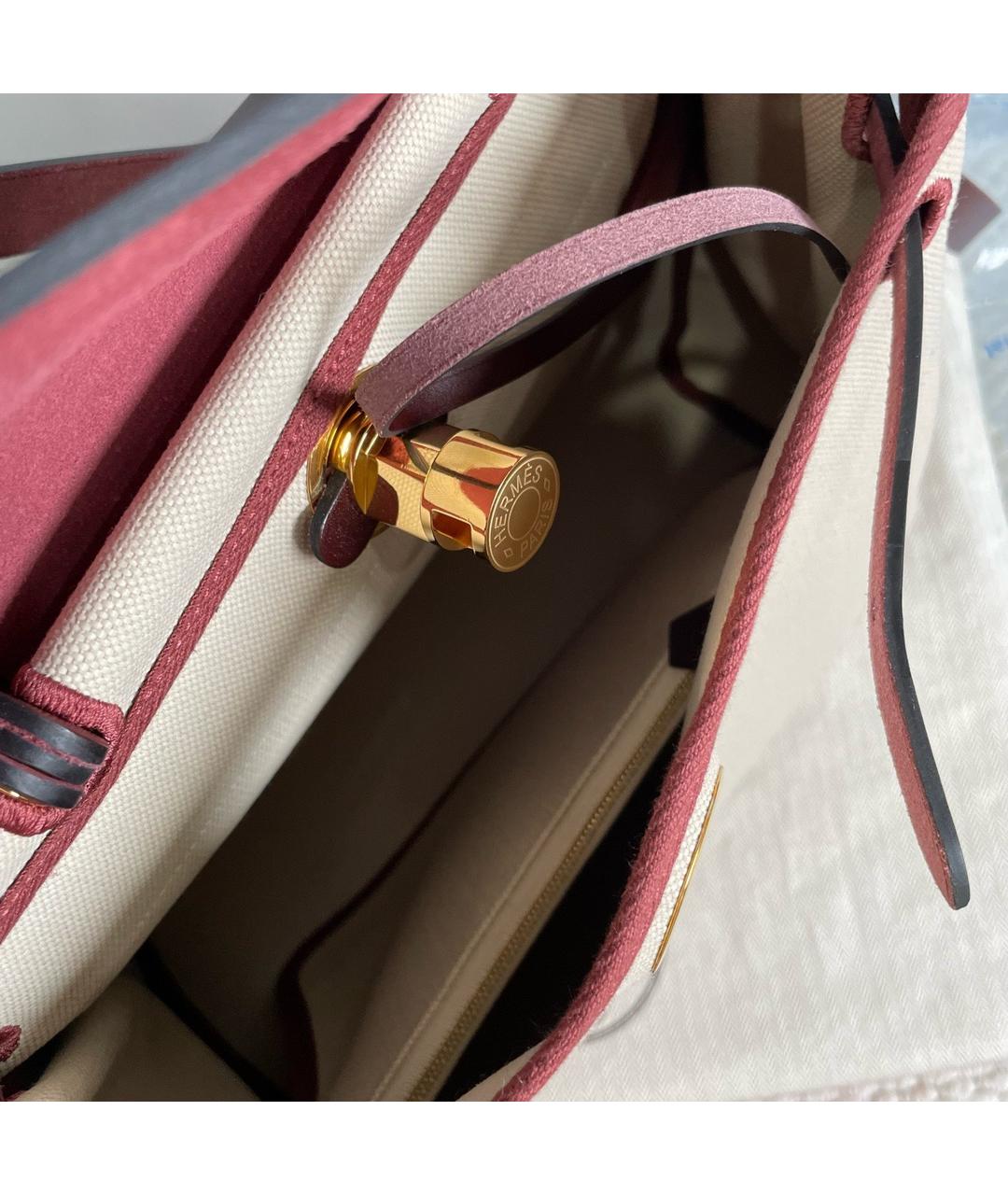 HERMES PRE-OWNED Бежевая сумка с короткими ручками, фото 6