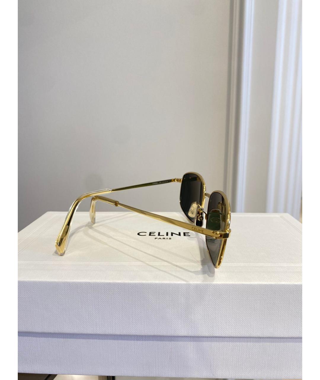 CELINE PRE-OWNED Золотые солнцезащитные очки, фото 2