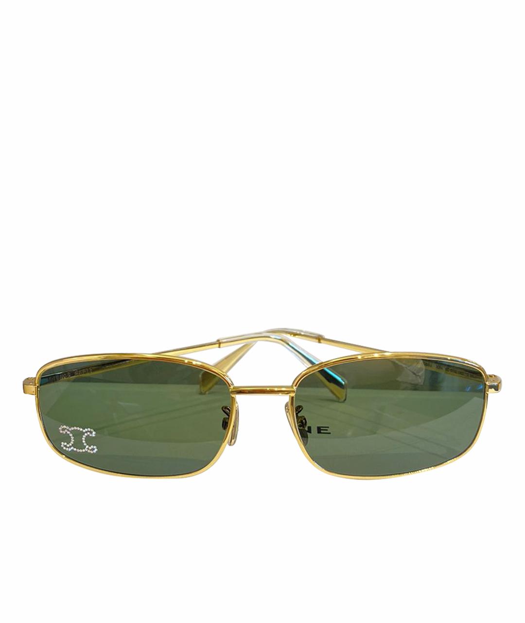 CELINE PRE-OWNED Золотые солнцезащитные очки, фото 1