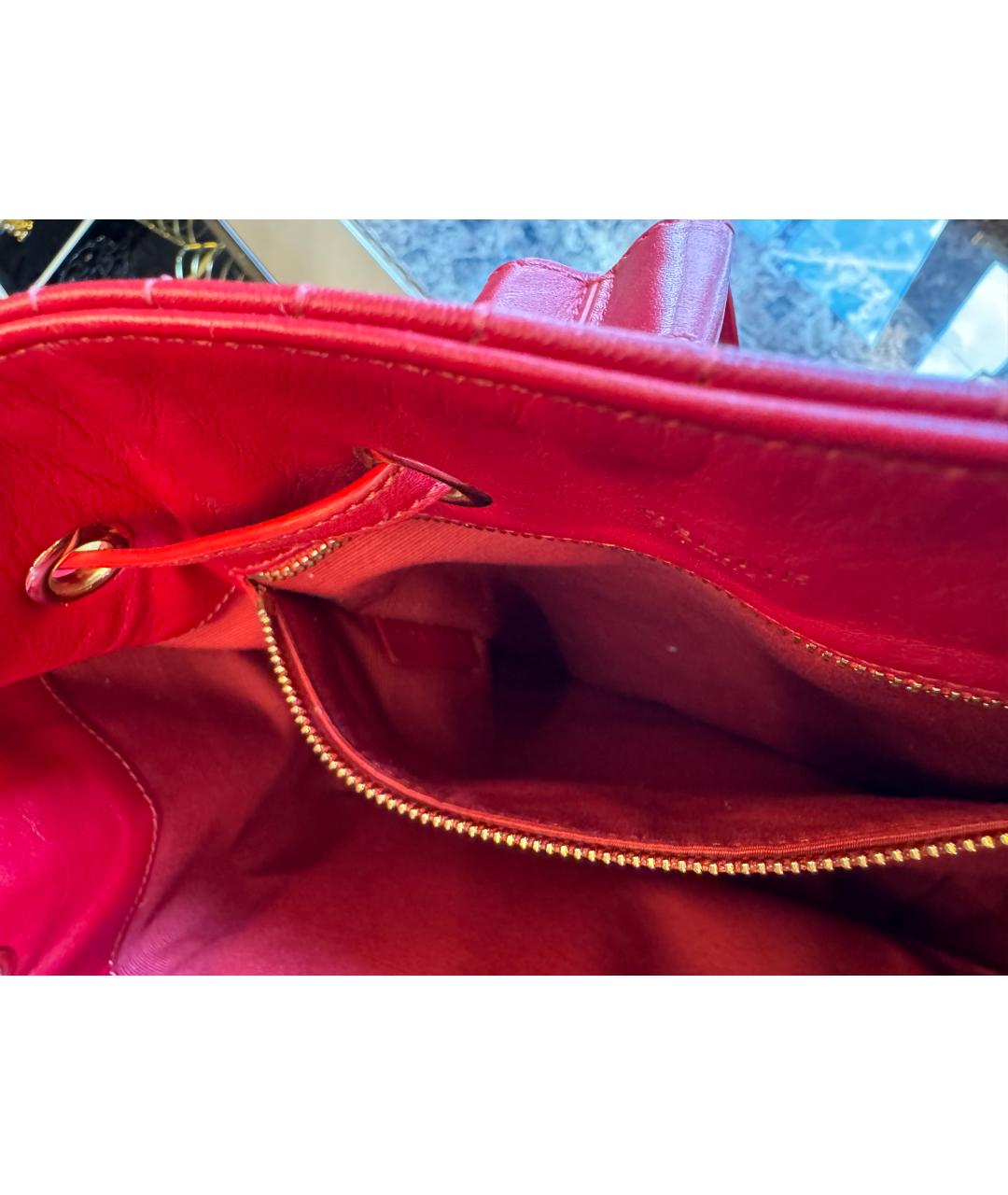 CELINE Красный кожаный рюкзак, фото 9
