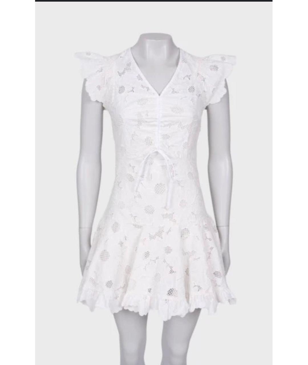 SANDRO Белое хлопковое повседневное платье, фото 2