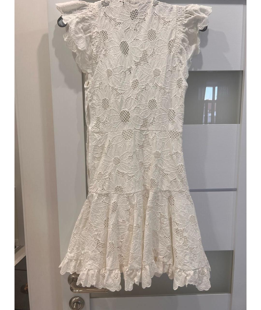 SANDRO Белое хлопковое повседневное платье, фото 4