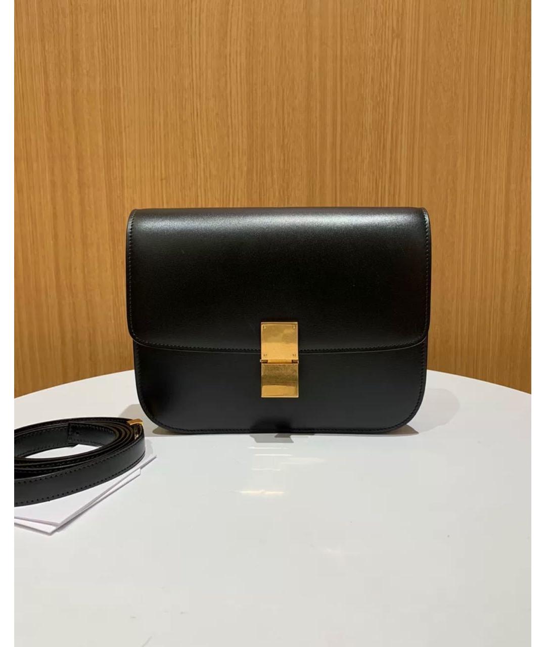 CELINE PRE-OWNED Черная кожаная сумка через плечо, фото 2