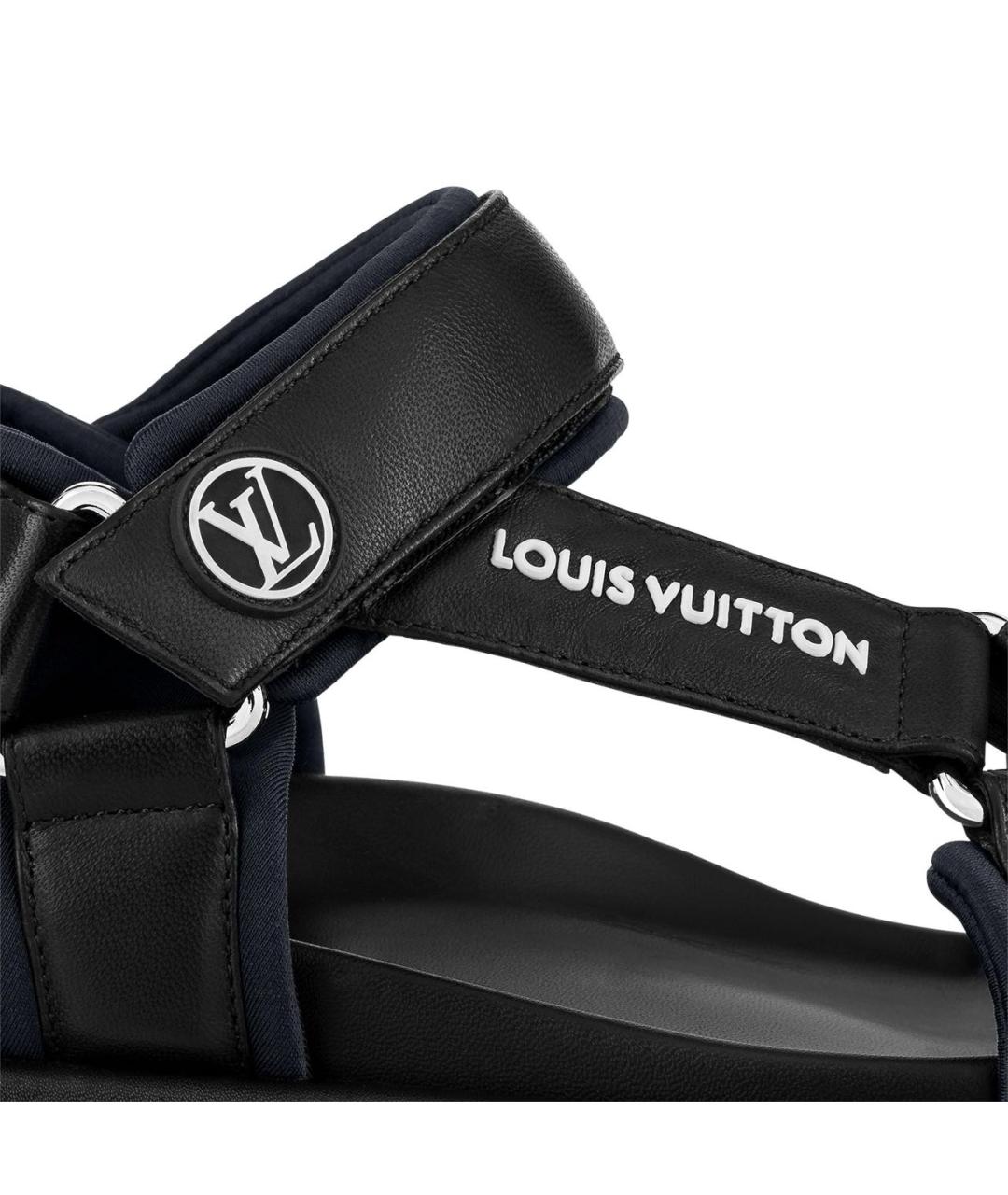 LOUIS VUITTON PRE-OWNED Черные кожаные сандалии, фото 7