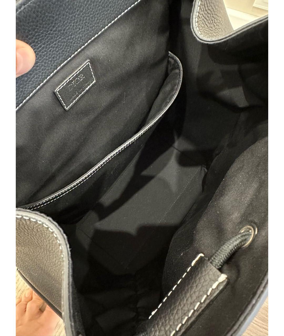 CHRISTIAN DIOR PRE-OWNED Черный кожаный рюкзак, фото 4