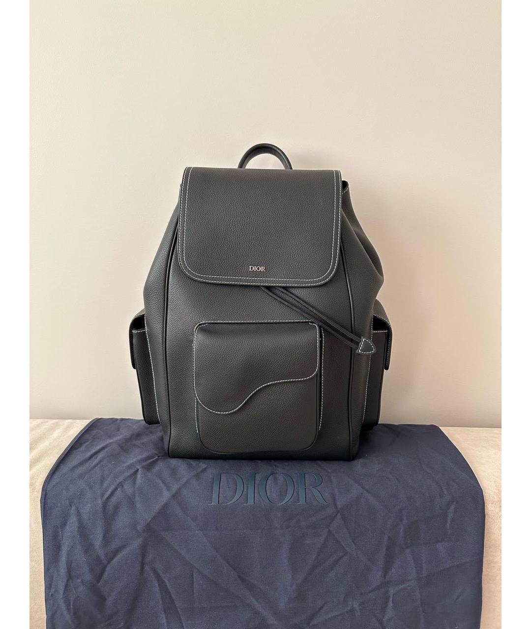 CHRISTIAN DIOR PRE-OWNED Черный кожаный рюкзак, фото 9