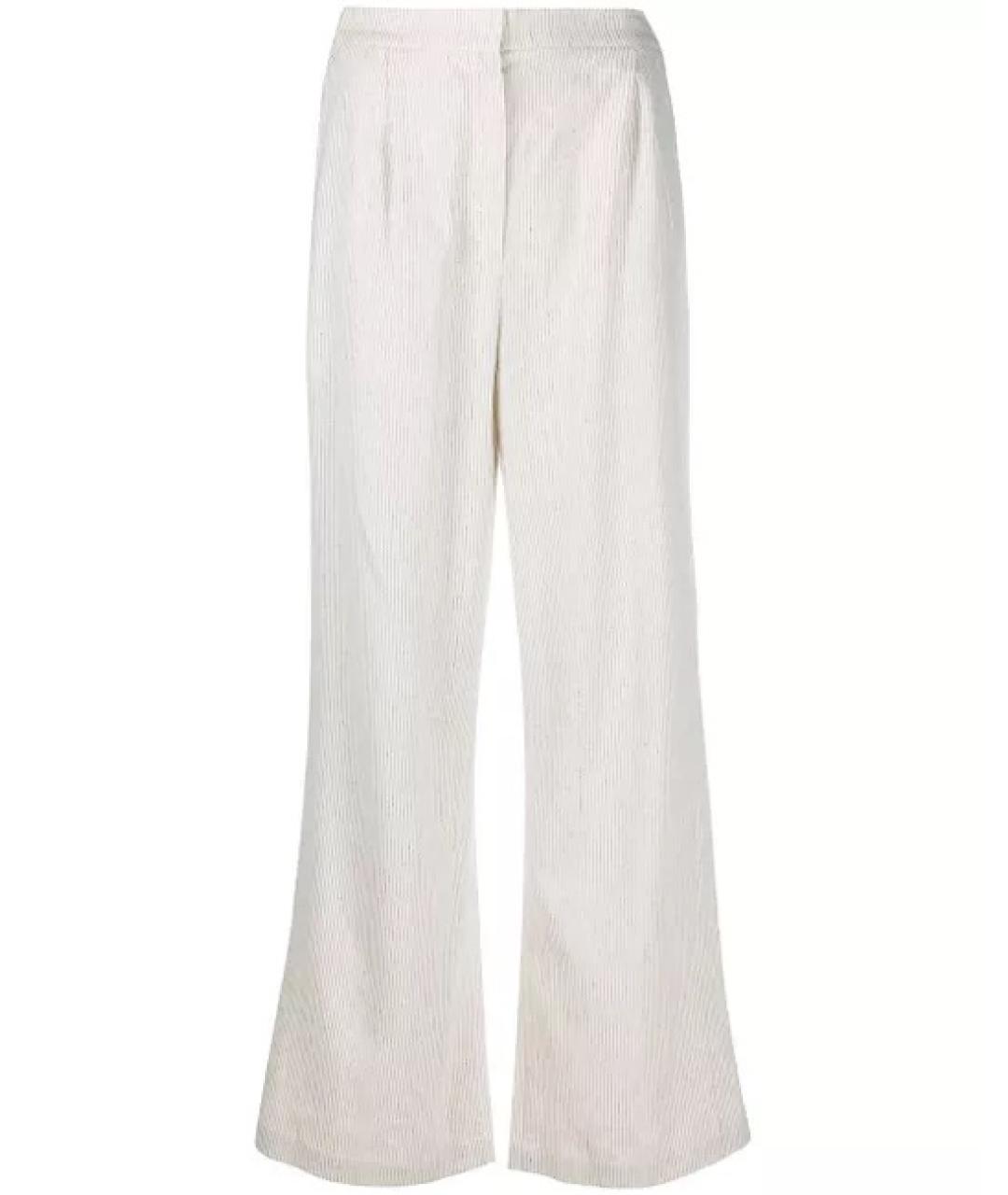 12 STOREEZ Белые льняные прямые брюки, фото 7