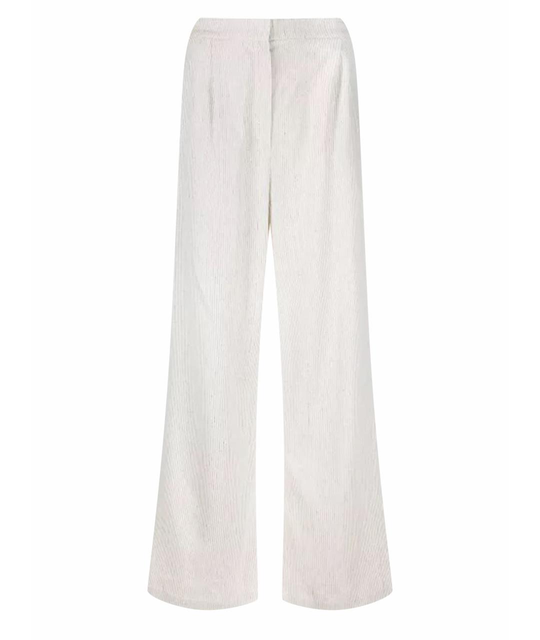 12 STOREEZ Белые льняные прямые брюки, фото 1