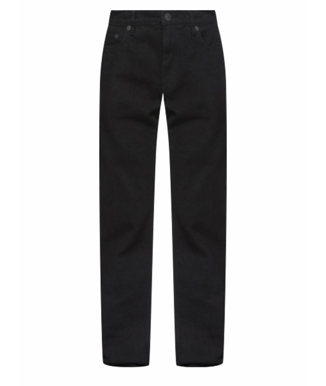 BURBERRY Черные хлопковые прямые джинсы, фото 1