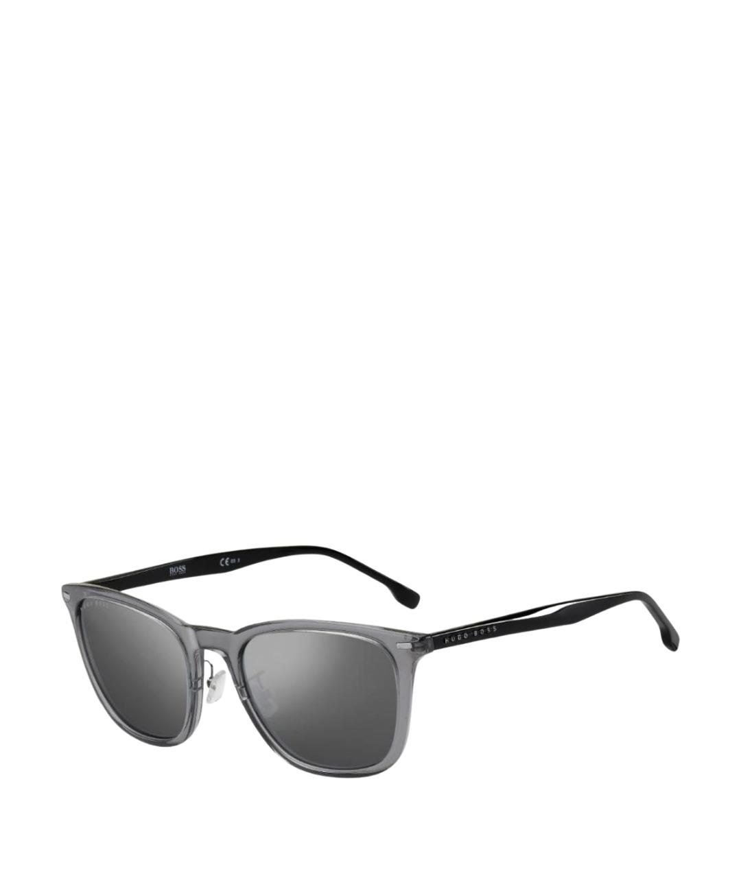 HUGO BOSS Серые пластиковые солнцезащитные очки, фото 1