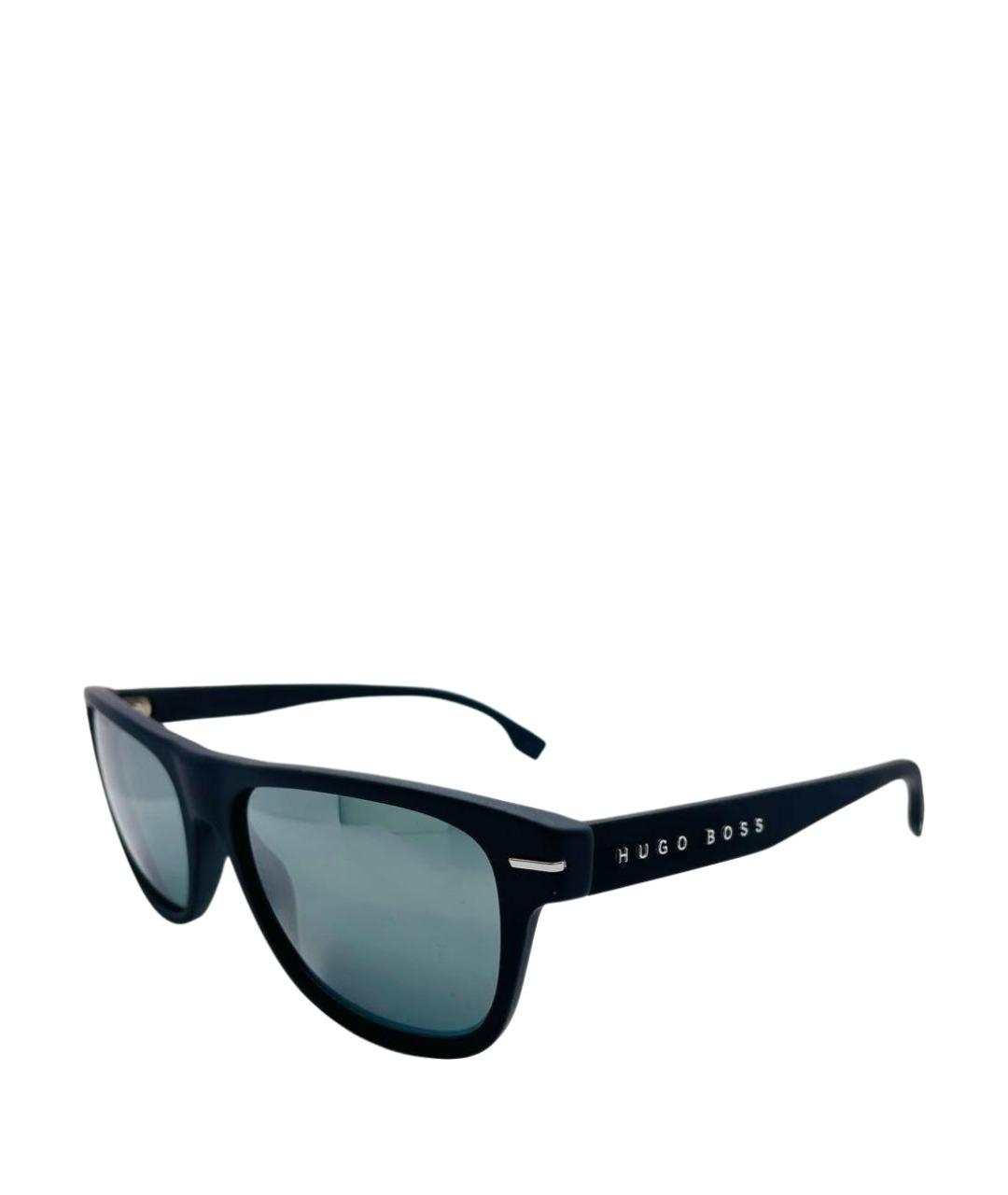 HUGO BOSS Черные пластиковые солнцезащитные очки, фото 1