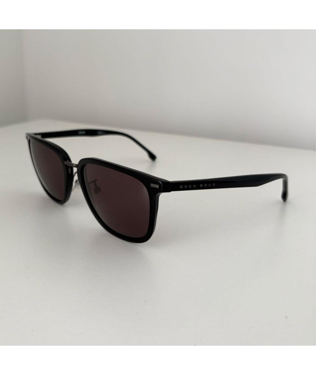 HUGO BOSS Черные пластиковые солнцезащитные очки, фото 8