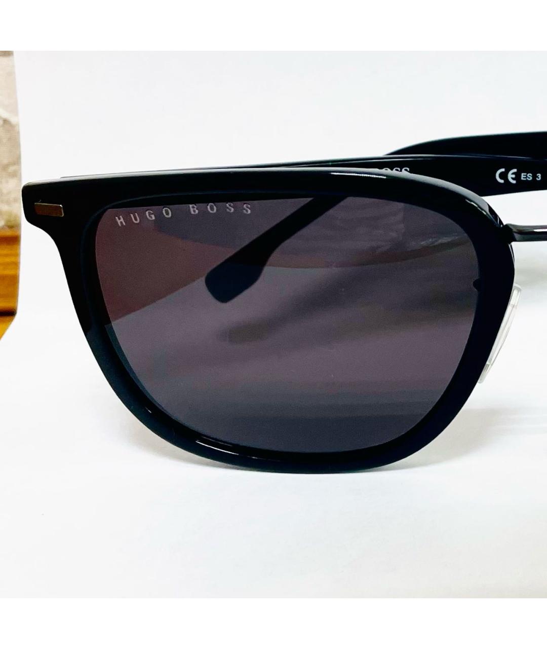 HUGO BOSS Черные пластиковые солнцезащитные очки, фото 2