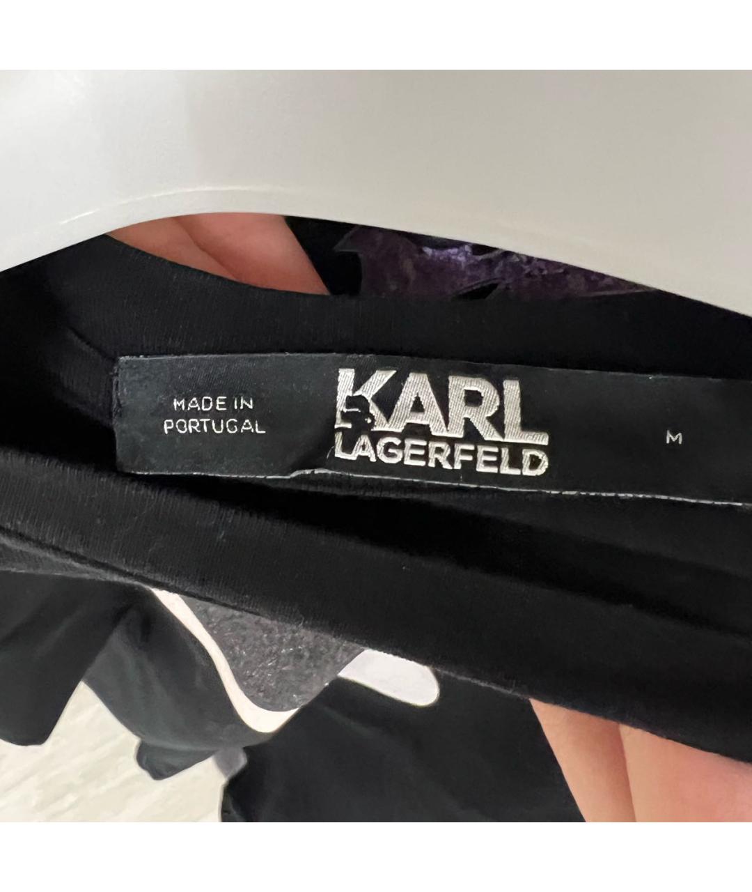 KARL LAGERFELD Черная футболка, фото 3