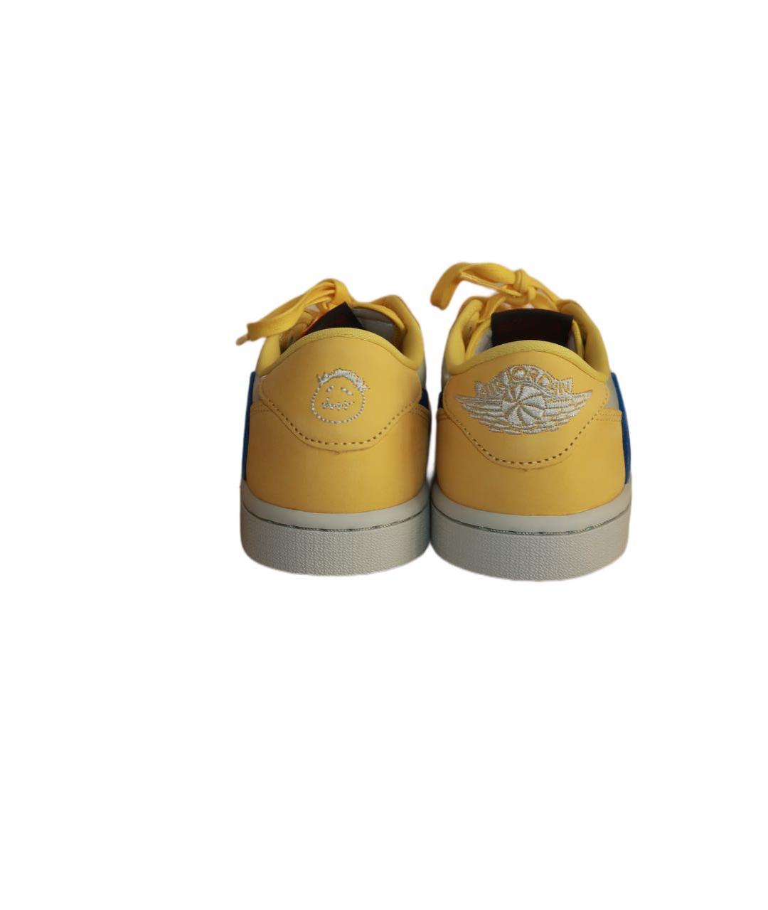 JORDAN Желтые кроссовки из искусственной кожи, фото 4