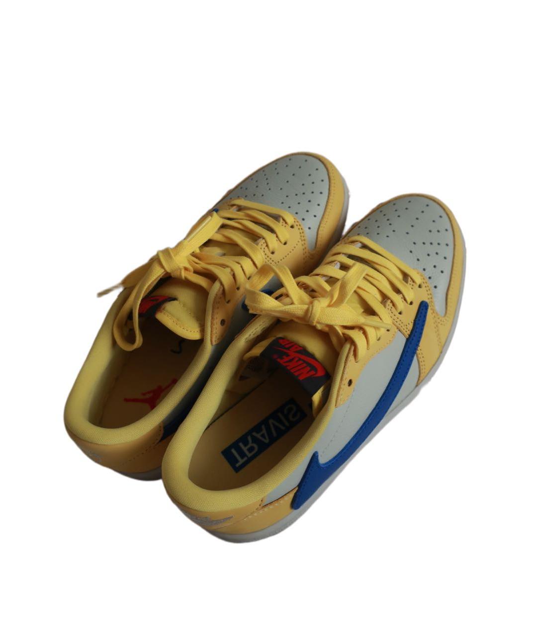 JORDAN Желтые кроссовки из искусственной кожи, фото 2