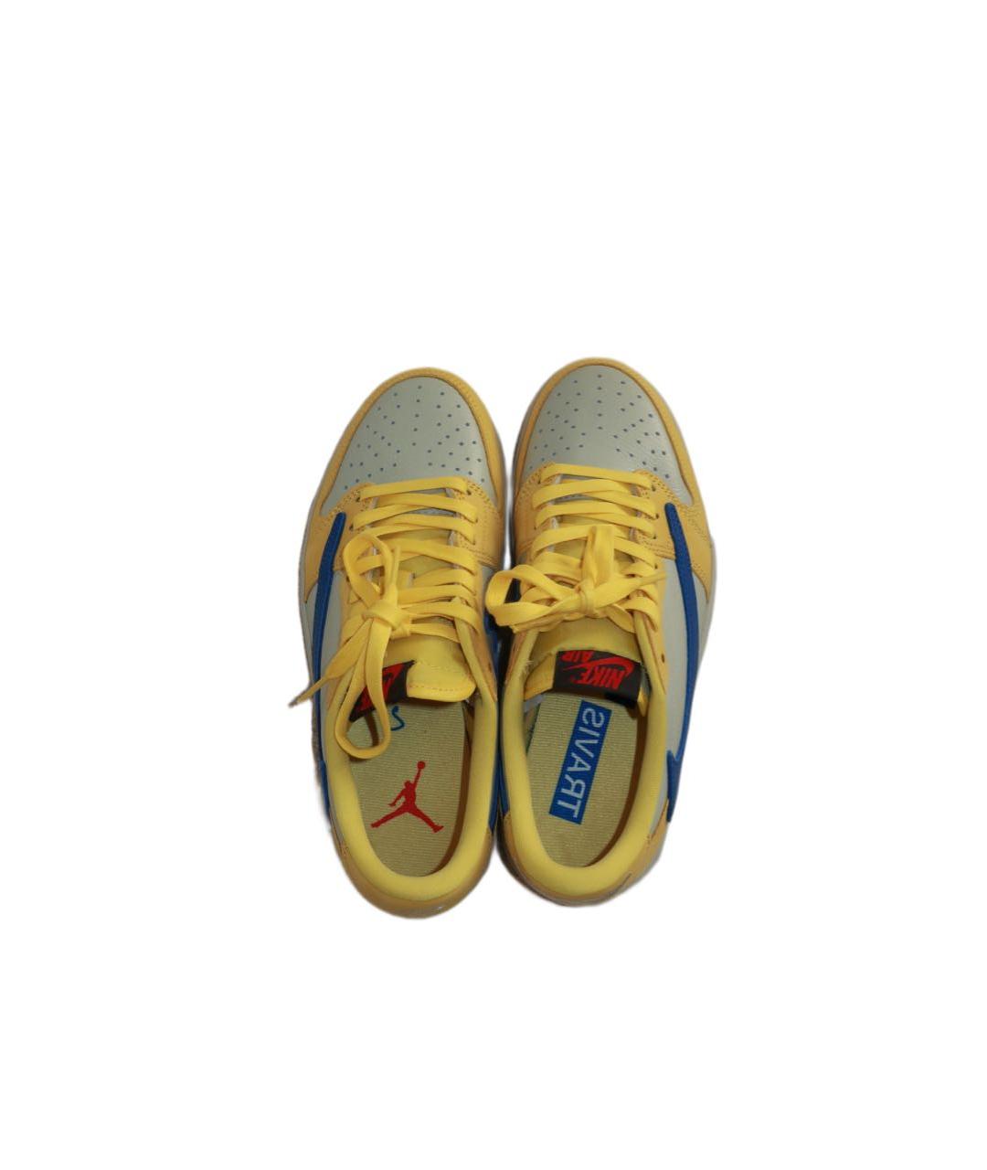 JORDAN Желтые кроссовки из искусственной кожи, фото 3