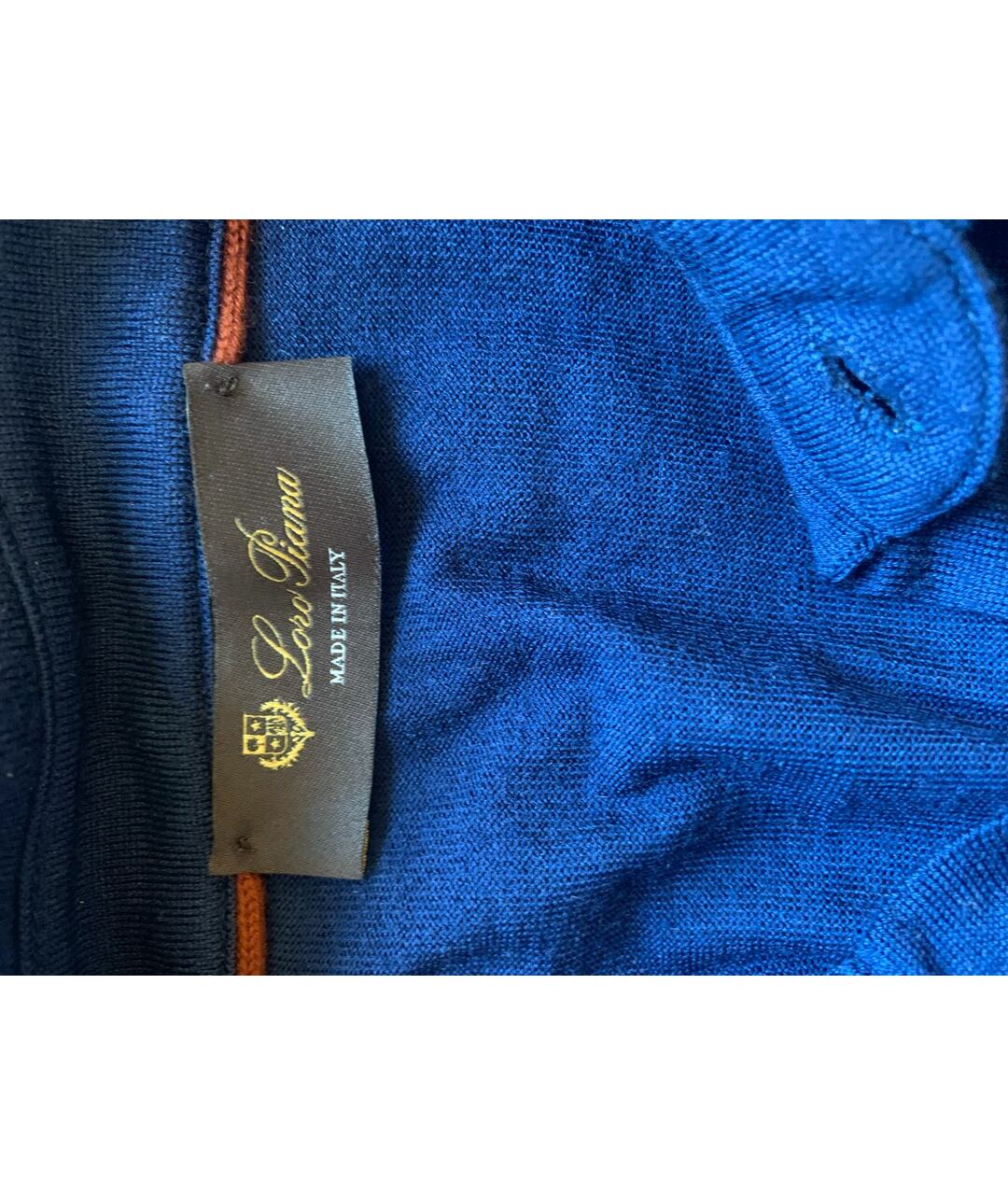 LORO PIANA Темно-синий шелковый джемпер / свитер, фото 5