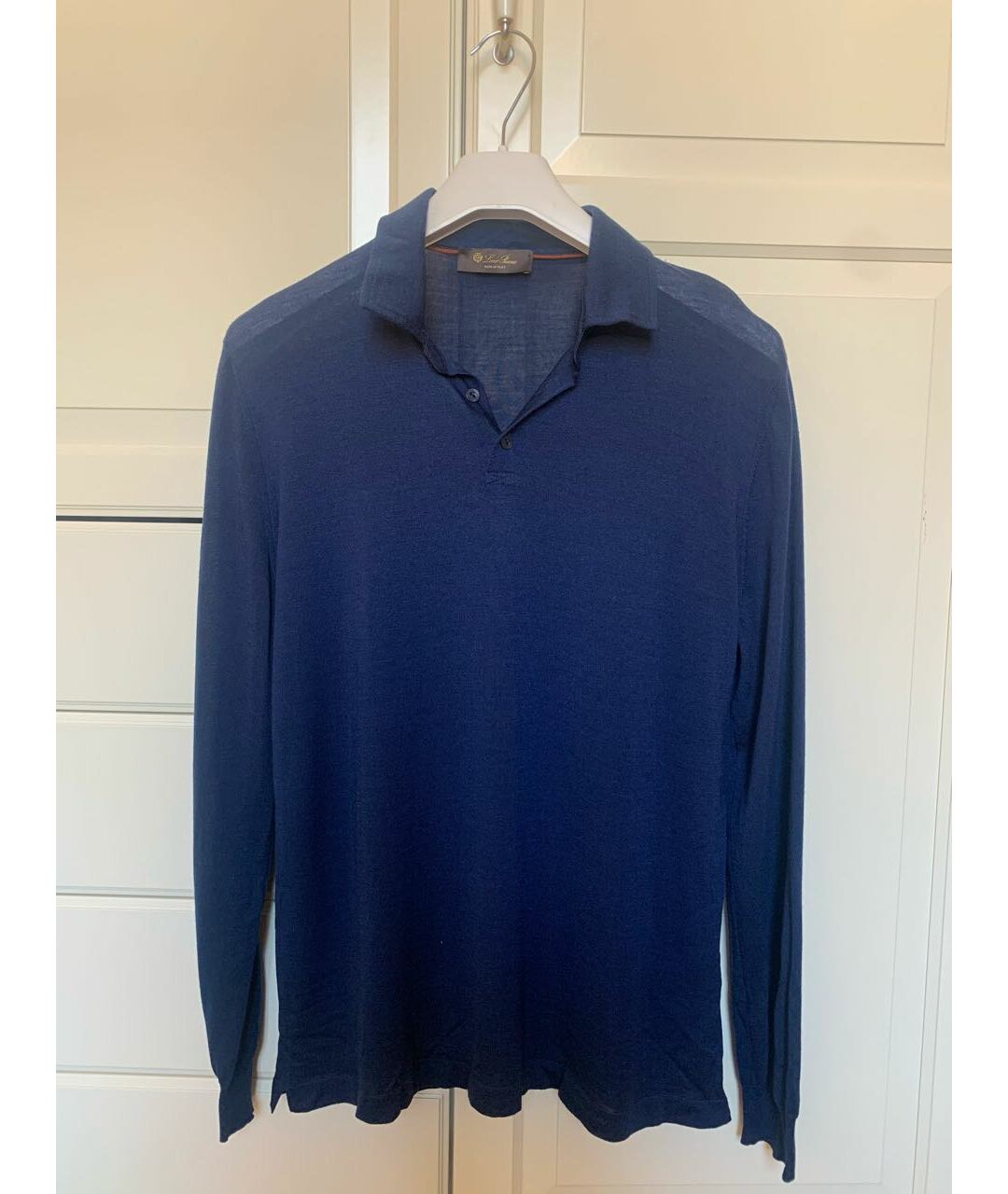 LORO PIANA Темно-синий шелковый джемпер / свитер, фото 9