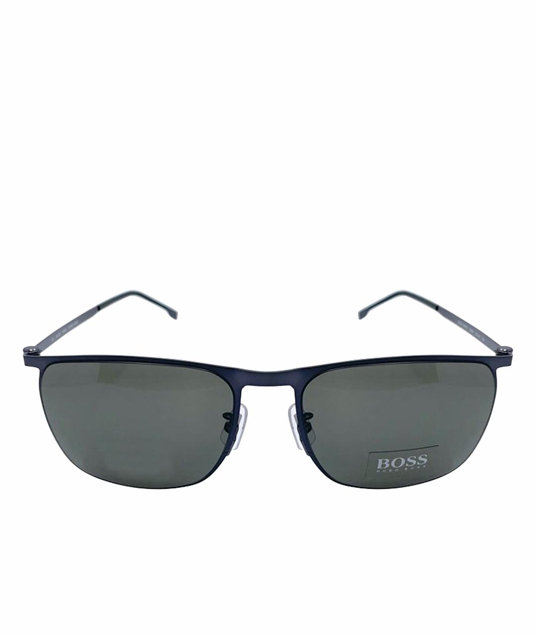 HUGO BOSS Серебряные металлические солнцезащитные очки, фото 1