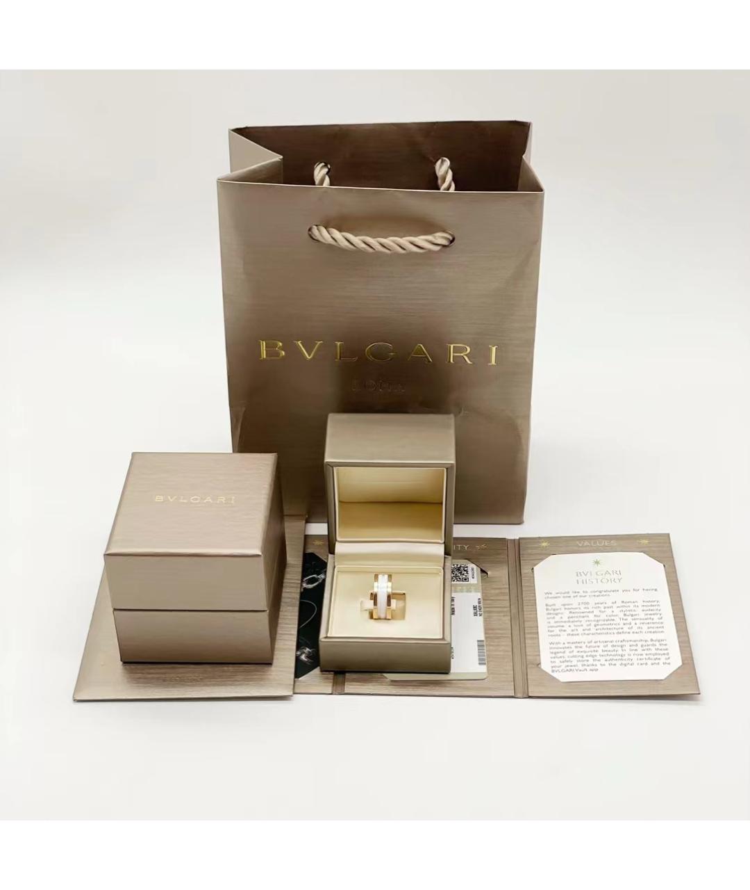 BVLGARI Белое кольцо из розового золота, фото 2