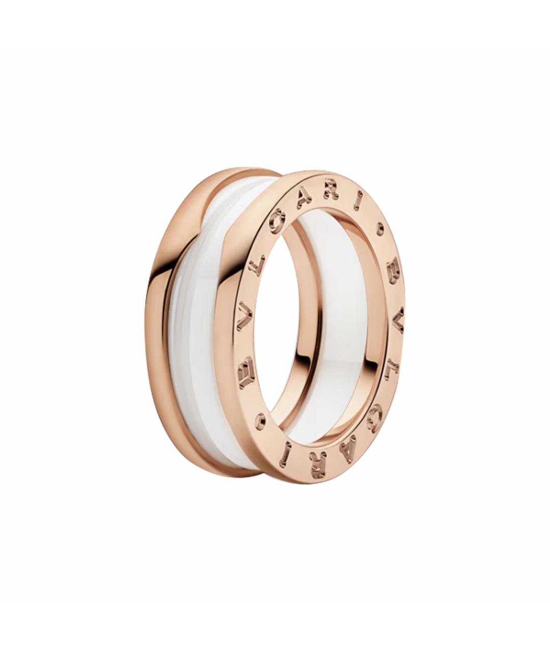 BVLGARI Белое кольцо из розового золота, фото 1