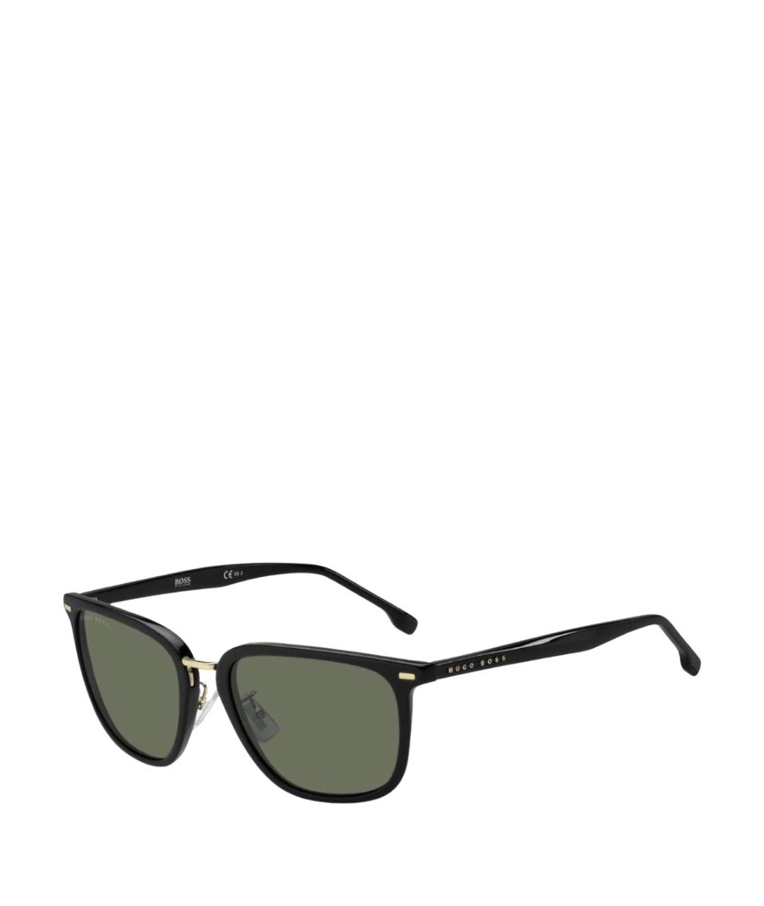 HUGO BOSS Черные пластиковые солнцезащитные очки, фото 1