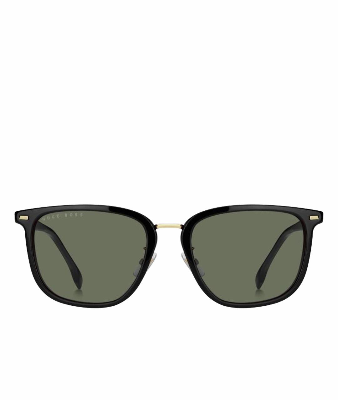 HUGO BOSS Черные пластиковые солнцезащитные очки, фото 1