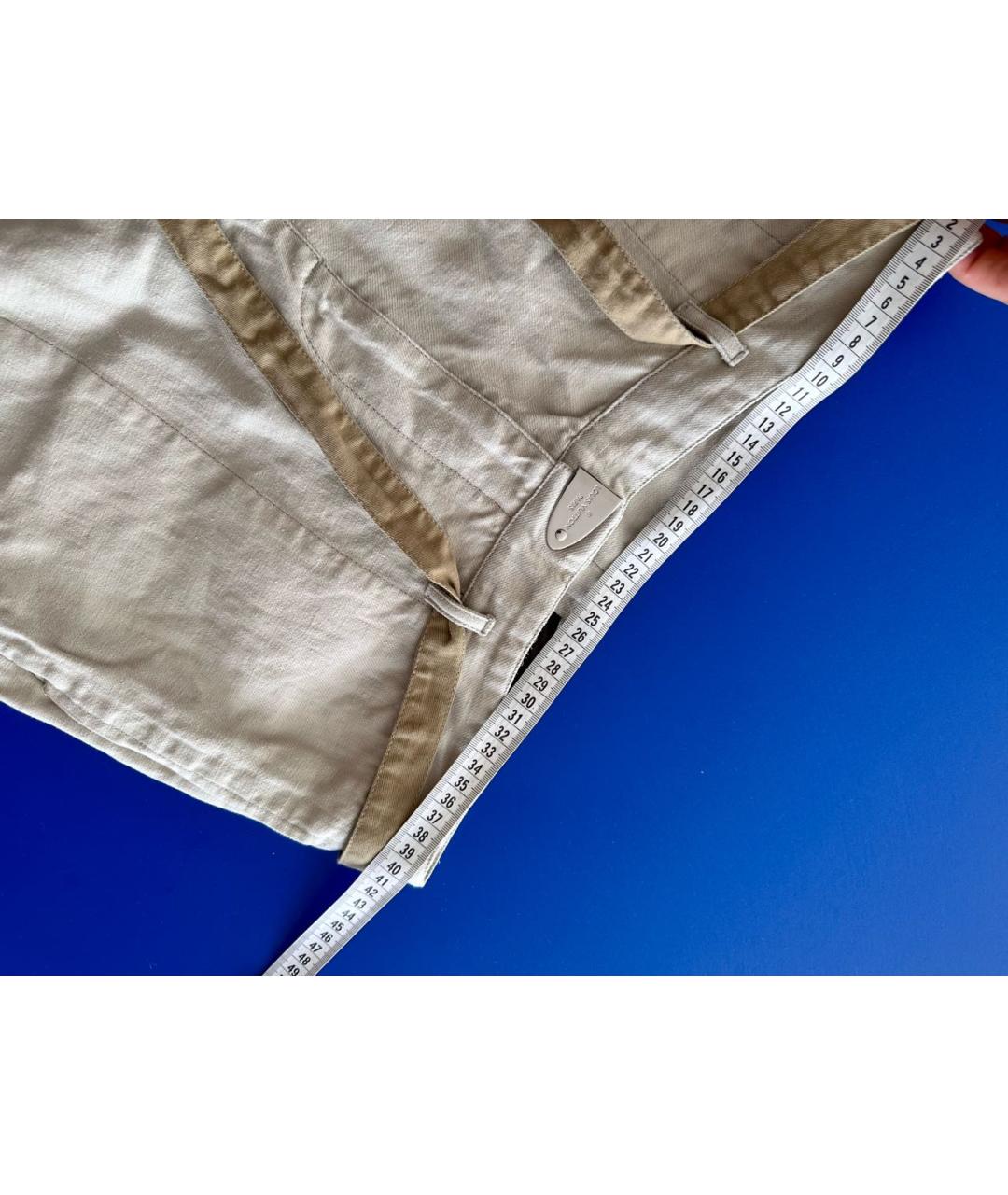LOUIS VUITTON PRE-OWNED Бежевые льняные шорты, фото 4