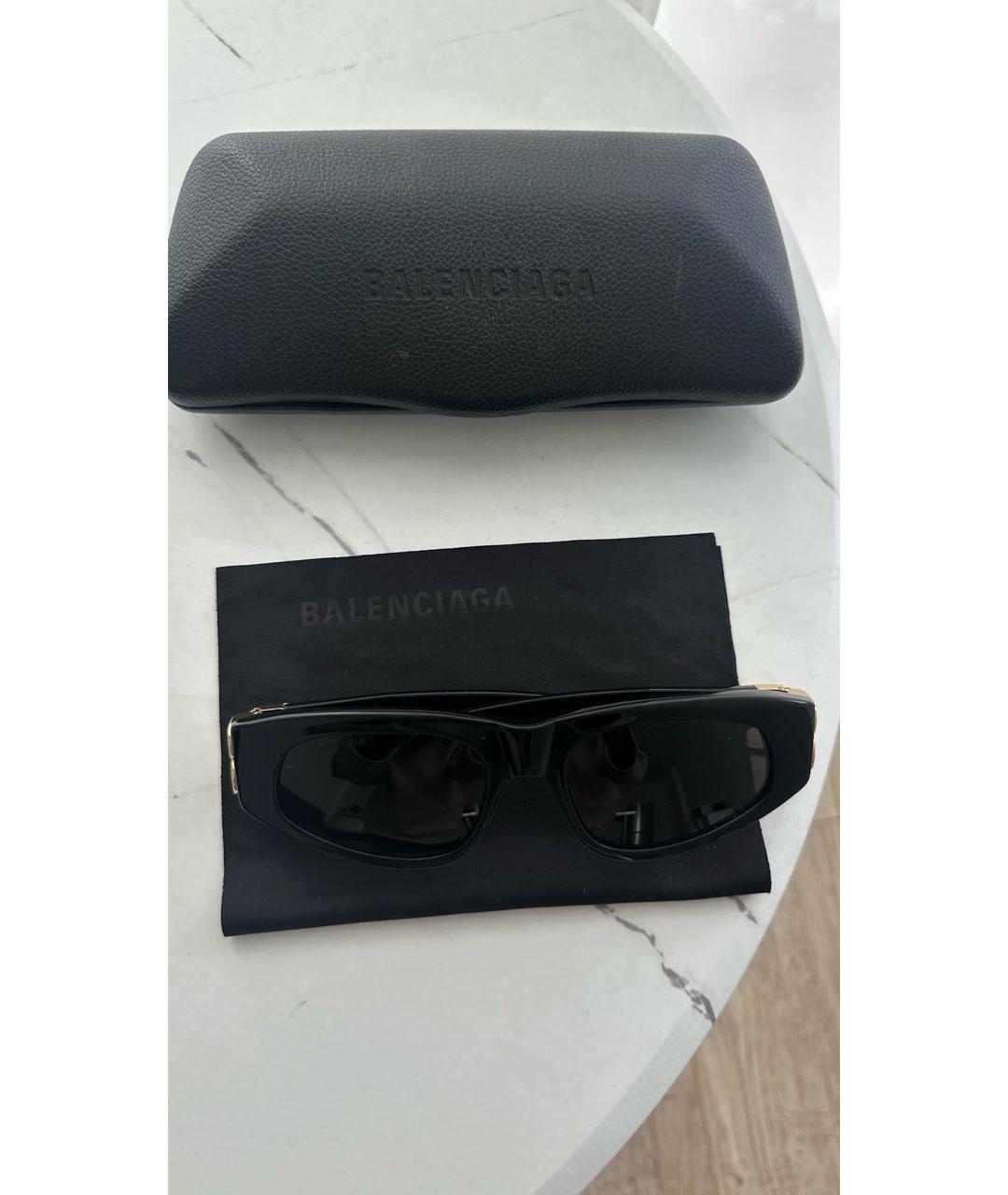 BALENCIAGA Черные пластиковые солнцезащитные очки, фото 4