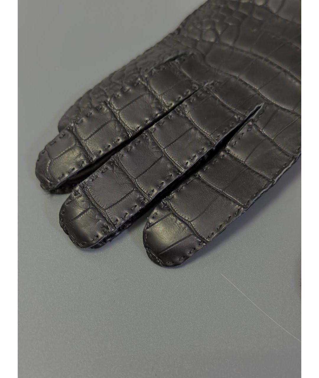 HERMES PRE-OWNED Черные кожаные перчатки, фото 5