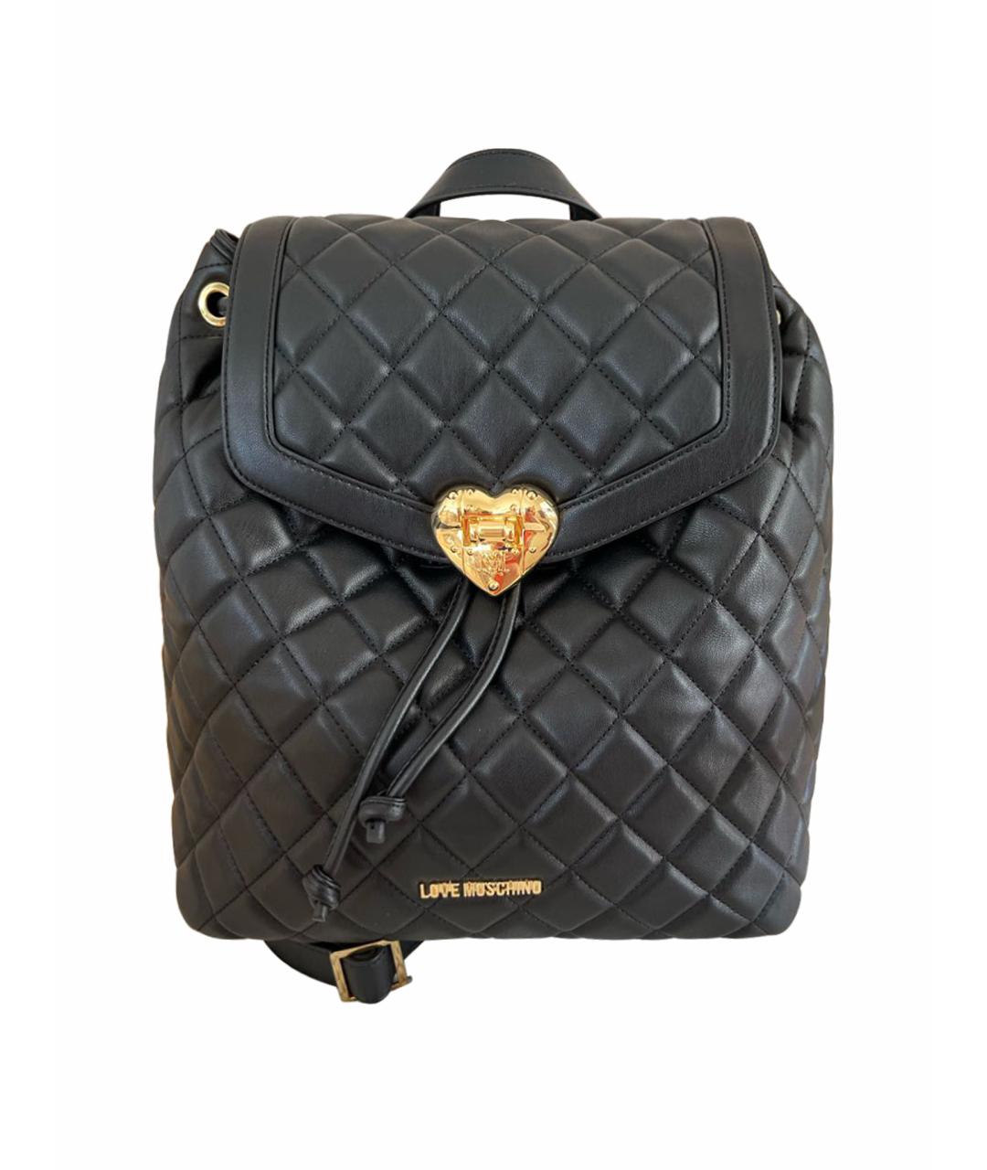 LOVE MOSCHINO Черный рюкзак из искусственной кожи, фото 1