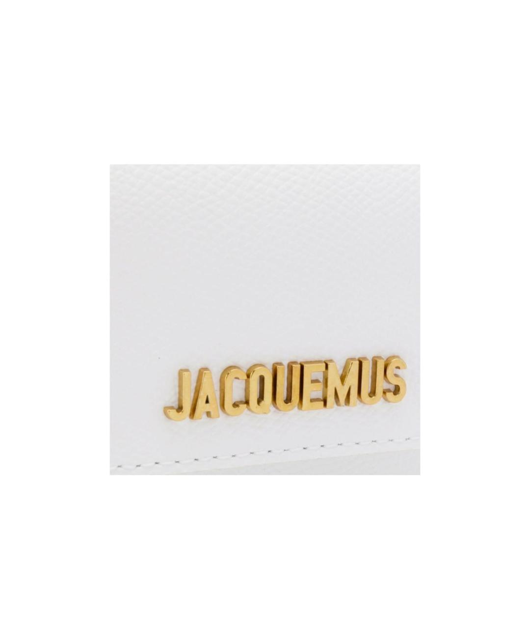 JACQUEMUS Белый кожаный кардхолдер, фото 3