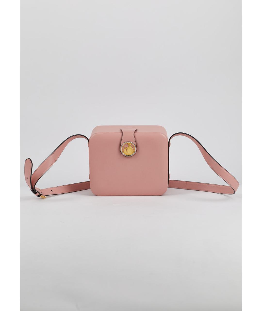 LANVIN Розовая кожаная сумка на плечо, фото 6