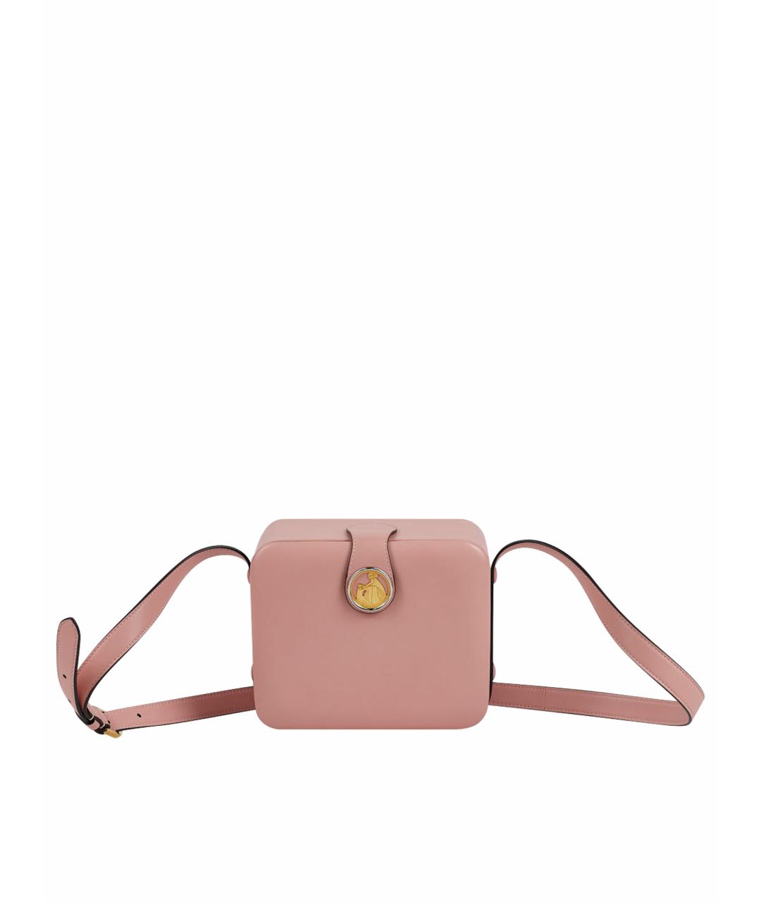 LANVIN Розовая кожаная сумка на плечо, фото 1