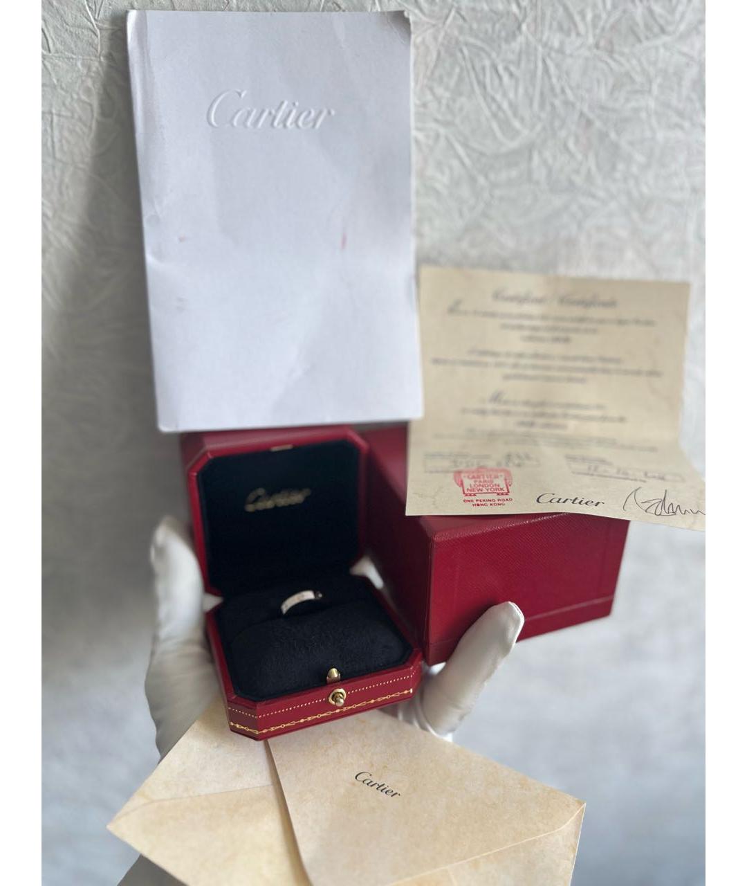 CARTIER Антрацитовое кольцо из белого золота, фото 2